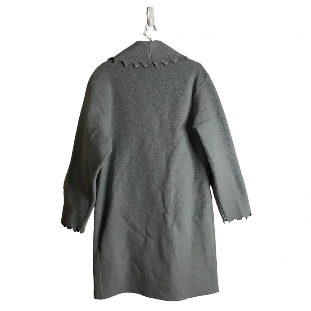 Linda Lundstrom Women's Vintage Blue Knit Evening Coat - Picture 7 of 9